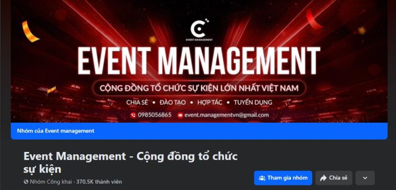 Group Facebook Ngành Sự Kiện